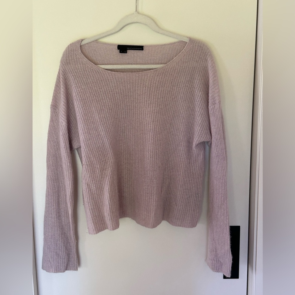 360 Cashmere  Lavender Crew Neck Sweater